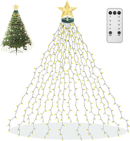 aneeway_Christmas_Tree_Lights_with_Star_Toppers,_410_LED_Christmas_Lights_with_8_Modes_&_Memory_Function,_6.6FT_x_16_String_Lights_with_Remote_Control_&_Timing_for_Xmas_Ornaments_-_Warm_White
