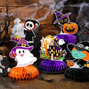 JULMELON_8PCS_Halloween_Party_Decorations_Honeycomb_Centerpiece,_Cute_Pumpkin_Ghost_Witch_Halloween_Centerpiece_Table_Decorations_Table_Toppers_for_Classroom_Halloween_Party_Favors_Supplies