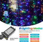 32ft/10M_100LED_Christmas_Tree_Lights,_8_Modes_Outdoor_Fairy_Lights,_Waterproof_Outdoor_String_Lights_Mains_Powered_for_Bedroom,_Garden,_Party,_Wedding,_Christmas_Decoration