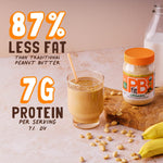 PBfit_8_Ounce_Organic_Peanut_Butter_Powder,_Powdered_Peanut_Spread_from_Real_Roasted_Pressed_Peanuts,_7g_of_Protein_7%_DV,_Gluten-Free,_60_calories,_87%_less_fat_(Pack_of_1)