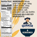 Quaker_Protein_Instant_Oatmeal,_Maple_Brown_Sugar,_12g_Protein_per_Serving,_Whole_Grains,_No_Artificial_Flavors,_No_Added_Colors,_2.11_oz_Packets,_(6_Pack)