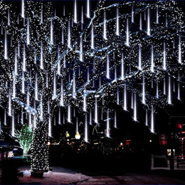 Aukora_Christmas_Lights_Outdoor_Meteor_Shower_Falling_Rain_Lights_12_inch_8_Tubes_192LED_Snowfall_Cascading_Icicle_String_Light_for_Xmas_Tree_Decor_Wedding_Party_Holiday_Window_Garden,_UL_Plug,_White