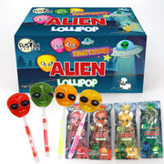 Fusion Select Candy Lollipops - Halloween Suckers - Trick or Treat Candies for Kids - Frankenstein's Monster, Jack o Lantern, Ghost & Witch Hat Sweets - Individually Wrapped - 30 Per Box