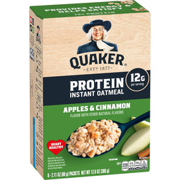 Quaker_Protein_Instant_Oatmeal,_Apple_Cinnamon,_12g_Protein_per_Serving,_Whole_Grains,_No_Artificial_Flavors,_No_Added_Colors,_2.11_oz_Packets,_(6_Pack)
