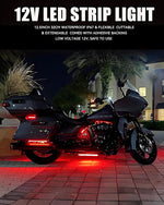 Keiurot_12V_Led_Light_Strip_32CM_Waterproof_LEDs_Light_Strips_for_Cars_Motorcycles_Golf_Cart_Interior_&_Exterior_Marine_Boat_Red/Blue/Green/ICE_Blue/White/Pink/Amber__Led_Strip_Lights_5050_18SMD,Pack_of_4