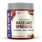 Pyure_Keto_Hazelnut_Chocolate_Spread_|_Sugar-Free,_Low_Carb,_Vegan_Nutella_Alternative_|_2g_Net_Carbs,_Gluten-Free,_Peanut-Free,_Plant-Based,_Non-GMO,_Keto_Snack,_Vegan_Sweets_|_13_oz_Jar