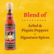 Cholula_Hot_Sauce,_Extra_Hot,_Product_of_Mexico,_Blend_of_Arbol_&_Piquin_Peppers_for_Bringing_Extra_Hot_Heat_to_Tacos,_Eggs,_Pizza_and_More,_5_fl_oz
