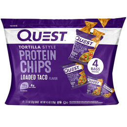 Quest_Nutrition_Loaded_Taco_Tortilla_Style_Protein_Chips,_19g_Protein,_4g_Net_Carb,_Low_Carb,_Gluten_Free,_1.1_oz_(Pack_of_4)