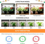 16''_2/4/6_Bars_Grow_Light_Strips_for_Indoor_Plants_with_Auto_ON/Off_Timer_6/12/18H,_5_Dimmable_Levels_for_Shelves_Plant_Growing(Pack_1)