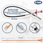 35.5inch_Drain_Clog_Remover(1pcs),_25inch_Drain_Snake_Hair_Remover(6pcs)_＆_Cleaning_Brush(2pcs),_Hair_Catcher_Drain_Auger_Cleaner_Tool_Set_For_Toilet,_Kitchen_Sink,_Bathroom_Tub,_Sewer,_9_Pack