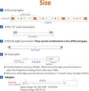 WOBANE_Under_Cabinet_LED_Lighting_Kit,_6_PCS_Dimmable_LED_Strip_Lights_with_Remote_Control_Dimmer,_24W_Adapter,_Hidden_2700K_Warm_White/_Natural_White_Set,_Bright_1500lm,_Timing,_Kitchen,_Counter,_Shelf,_Showcase