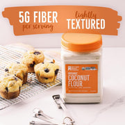 BetterBody_Foods_Organic_Coconut_Flour_2.25_Pound_Jar,_Gluten-Free_White_Flour_Alternative_with_a_Slight_Coconut_Taste_and_Aroma,_23%_Dietary_Fiber_per_Serving