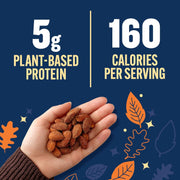 PLANTERS_Fall_Edition_Pumpkin_Spice_Almonds,_Pumpkin_Spice_Snacks,_Cooking_&_Baking_Nuts_&_Seeds,_Flavored_Almonds,_Seasonal_Nuts,_Fall_Party_Snacks,_Plant-Based_Protein,_15.25_oz_Canister