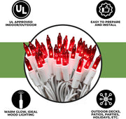 612_Vermont_50_Red_Christmas_Lights_on_a_White_Wire_String,_UL_Approved,_Indoor_and_Outdoor_Use,_9_Foot_of_Lighted_Length,_11_Foot_of_Total_Length