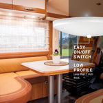 PARMIDA_(6_Pack)_LED_RV_Dome_Ceiling_Lights_5CCT,_On/Off_Switch,_Dimmable,_Surface_Mount_Interior_Puck_Light,_Slim_Motorhome,_Trailer,_Camper_Lighting,_5W,_27/3/35/4/5/6K,_Damp_Location,_4.5_Inch