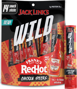 Jack_Link's_Wild_Mini_Chicken_Sticks_Made_with_Frank's_RedHot_Flavor_–_7g_of_Protein_Snacks,_On_The_Go_Snacking,_Keto_&_Paleo_Snack,_Carnivore_Diet_Ready,_Individually_Wrapped_–_0.5_Oz._(14_Count)