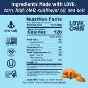 LOVE_CORN_Sea_Salt_|_Delicious_Crunchy_Corn_Natural_Snack_|_4_Ounce_x_1_Bag_|_Non-GMO,_Low-Sugar,_Gluten-Free,_Plant_Based,_Vegan,_Low_Sugar