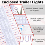 60_LED/120_Led_Van_Interior_Light_Kits,_12V_Led_Light_Strip,_Cargo_Van_Accessories,_Ceiling_Work_Lights_Kit,_Enclosed_Trailer_Lights_for_Truck_Vans_RV_Boats_Caravans,_20_Modules/40_Modules(White)