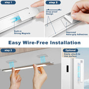 63_LED_Closet_Lights_Motion_Sensored,_2500mAh_Rechargeable_Under_Cabinet_Lighting,_Dimmable_&_Magnetic_Light_Bar_for_Kitchen_Cabinets,_Hallways_(2_Pack)