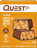 Quest_Nutrition_Crispy_Chocolate_Peanut_Butter_Hero_Protein_Bar,_18g_Protein,_1g_Sugar,_3g_Net_Carb,_Gluten_Free_Protein_Snack,_Keto_Friendly,_4_Count