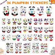 BainGsek_26_Pack_Halloween_Decoration_Stickers,_56_Fun_and_Classic_Pumpkin_Face_Stickers,_Pumpkin_Painting_Craft_Kit,_Halloween_Party_Gift_to_Kids_Decorations_to_Make_Jack_O_Lantern_Face_Decal