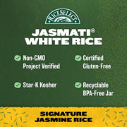 RiceSelect_Jasmati_Rice,_Long-Grain_Jasmine_Rice,_Premium_Gluten_Free_Rice,_Non-GMO,_32_Ounce_Jar