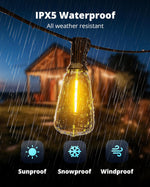 VIPAR_Outdoor_String_Lights_LED_Patio_Lights_IPX5_Waterproof_with_10+1_ST38_Shatterproof_Edison_Bulbs,_2700K_Connectable_Outside_Hanging_Light_for_Porch,_Garden,_Backyard,_Deck,_Balcony,_E12_Base