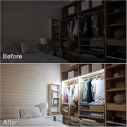 WOBANE_Motion_Sensor_Stair_Strip_Lights,Rechargeable_Motion_Activated_Closet_Light,Battery_Powered_LED_Strip,60_LEDs_Homelife_Bar_for_Bed,Pantry,Counter,Night_Light,Cabinet,6.56ft/16.4ft