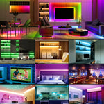 HOUHUI_TV_LED_Lights_13Ft/32.8ft,_RGB_LED_Strip_Lights_for_32-65in_TV_Backlight,_App_Control_Strips_Light_Sync_to_Music,_USB_Bias_LED_Strip_Lighting_for_Bedroom_Home_Room_PC_Monitor_Gaming_Lights_Cabinet