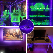 6.6FT/2M_LED_Black_Light_Strip_-_120_Units_LED_UV_Wick_395-400nm,_USB_DC_5V_Flexible_Blacklight_Fixtures,_10W_Blacklight_Strip_for_Indoor_Decor,_Glow_Poster,_Bedroom,_Playroom,_Halloween,_Dark_Party