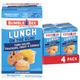 Bumble_Bee_Lunch_On_The_Run_Tuna_Salad_with_Crackers_Kit,_8.2_oz_(Pack_of_4)_-_Ready_to_Eat,_Includes_Crackers,_Cookie_&_Peaches_-_Wild_Caught_Tuna_-_Shelf_Stable_&_Convenient_Source_of_Protein