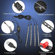 Nilight_48_LEDs_DC_5V_Multicolor_Music_Car_Strip_Light_Under_Dash_Lighting_Kit_with_Sound_Active_Function_and_Wireless_Remote_Control,_2_Years_Warranty,_4PCS_USB_Interior_Lights