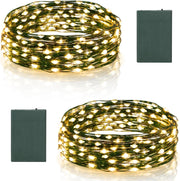 2_Pack_Timer_Fairy_Lights_Battery_Operated,_16.4FT_50_LED_Dark_Green_Wire_Micro_Starry_Twinkle_Light_with_Auto_Waterproof,_Christmas_String_Lights_for_Indoor_Outdoor_Yard_Decor_(Warm_White)