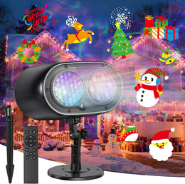 2025_Upgrade_No_Slides_Christmas_Projector_Lights_Outdoor,_Holiday_Projector_Lights_with_12_Dynamic_Patterns_&_7_LED_Colors,_Remote,_Timer,_IP65_Waterproof_for_Xmas_Party_Garden_Yard_Decor_(Black)