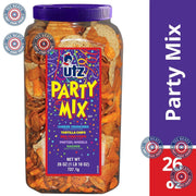 Utz_Party_Mix_-_26_Ounce_Barrel_Tasty_Snack_Includes_Corn/Nacho_Tortillas,_Pretzels,_BBQ_Corn_Chips_and_Cheese_Curls,_Easy_Quick_Snacks,_Cholesterol_Free_Trans-Fat