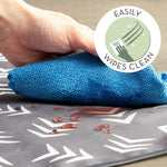 S&T_INC._Baby_Splat_Mat_for_Under_High_Chair,_Water_Resistant_Floor_Mat,_42_Inches_by_42_Inches,_Grey_Scatter