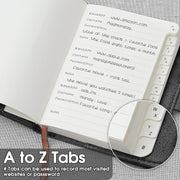 WEMATE_Password_Book_with_Lock,_Password_Book_with_Alphabetical_Tabs_600+_Password_Spaces,_Password_Logbook_with_Lock,_Password_Keeper_for_Computer_4.33_X_6.18_Inch