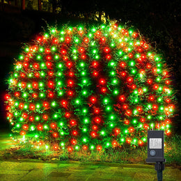 WBao_Christmas_Net_Lights,_360LED_11.5ft_x_6.9ft_Christmas_Lights_with_8_Modes,_Timer,_End_to_End_Connectable,_Waterproof_Design_for_Lawn,_Bushes,_Trees_Outdoor_Xmas_Decorations,_Red_Green