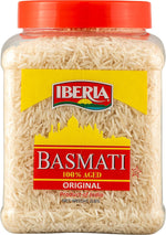 Iberia_Basmati_Rice_Jar,_2_Pounds,_Extra_Long_Grain,_Naturally_Aged_Indian_White_Basmati_Rice,_Natural_Basmati_Rice_in_Food_Grade_Jar.