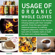 Jiva_Organic_Cloves_Whole_3.5_Ounce_Bag_-_Non-GMO,_Non_Irradiated_-_Dried_Clove_Buds_-_Great_for_Foods,_Tea,_Pomander_Balls,_and_even_Potpourri
