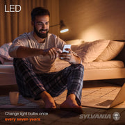 SYLVANIA_ECO_LED_Light_Bulb,_A19_60W_Equivalent,_Efficient_9W,_7_Year,_750_Lumens,_Non-Dimmable,_Frosted,_Soft_White/Daylight