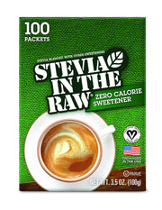 Stevia_In_The_Raw,_Plant_Based_Zero_Calorie,_No_Erythritol,_Sugar_Substitute,_Sugar-Free_Sweetener_for_Coffee,_Hot_&_Cold_Drinks,_Suitable_For_Diabetics,_Vegan,_Gluten-Free,_100Count_Packets_(1_Pack)