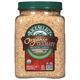 RiceSelect_Organic_Texmati_Brown_Basmati_Rice,_Premium_Non-GMO_Gluten-Free_Long-Grain_Brown_Rice,_32-Ounce_Jar