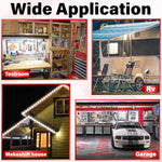 60_LED/120_Led_Van_Interior_Light_Kits,_12V_Led_Light_Strip,_Cargo_Van_Accessories,_Ceiling_Work_Lights_Kit,_Enclosed_Trailer_Lights_for_Truck_Vans_RV_Boats_Caravans,_20_Modules/40_Modules(White)