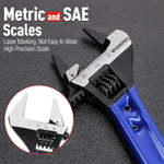 WORKPRO_4-Inch_Thin_Jaws_Stubby_Wide_Opening_Adjustable_Wrench,_Small_Adjustable_Wrench_with_2mm_Slim_Jaws_for_Easy_Access_to_Tight_Spaces,_Metric/SAE_Scales,_Cr-V_Steel