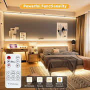PAUTIX_5V_USB_COB_LED_Strip_Light,_Dimmable_2700K/3000K/4000K/6000K_CRI90+_with_RF_Remote_TV_Backlight,Flexible_Under_Cabinet_Tape_Light_for_Bedroom,Kitchen,Home,Office_DIY_Lighting