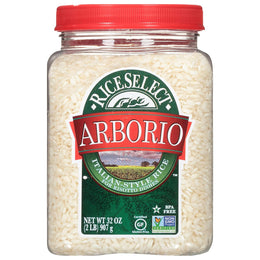 RiceSelect_Arborio_Rice_for_Italian_Risotto,_Premium_Gluten-Free_Rice,_Non-GMO,_32-Ounce_Jar,_(Pack_of_1)