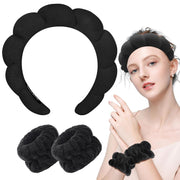 Spa_Headband_for_Washing_Face_Wristband_Sponge_Makeup_Skincare_Headband_Terry_Cloth_Bubble_Soft_Get_Ready_Hairband_for_Women_Girl_Puffy_Padded_Headwear_Non_Slip_Thick_Hair_Accessory