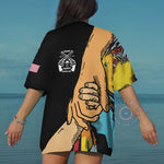 Father's Day Hoodie with Kid Holding Dad's Hand – Unique Graphic All over print 3D Sweatshirt/T-Shirt for Dad, Father's Day Gift Idea