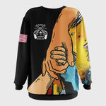 Father's Day Hoodie with Kid Holding Dad's Hand – Unique Graphic All over print 3D Sweatshirt/T-Shirt for Dad, Father's Day Gift Idea